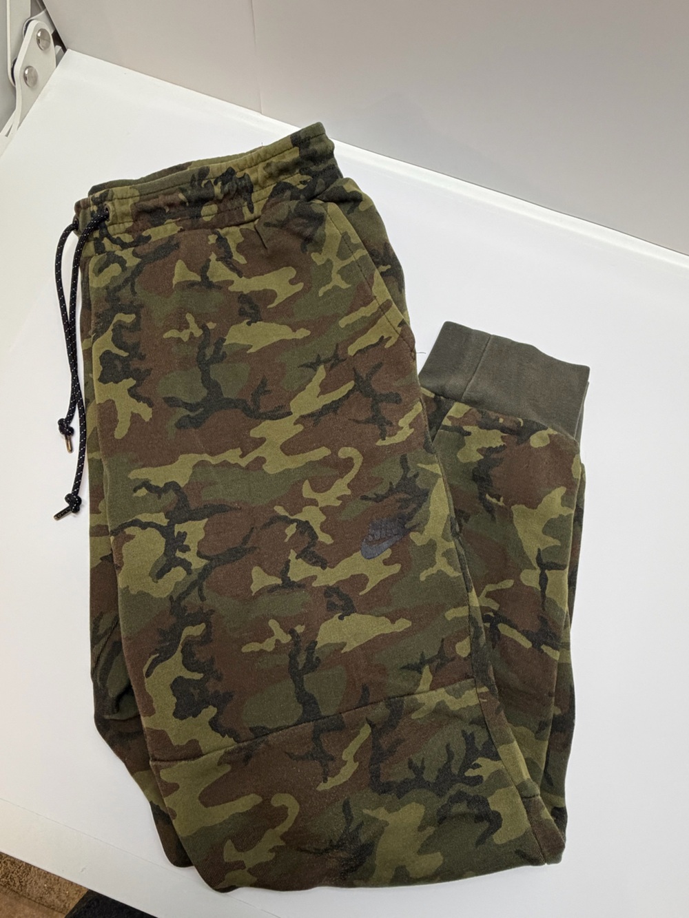 Nike Kids Camo Sweatpants in Olive and Brown